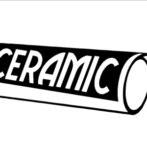 Ceramic roll animated black and white graphic