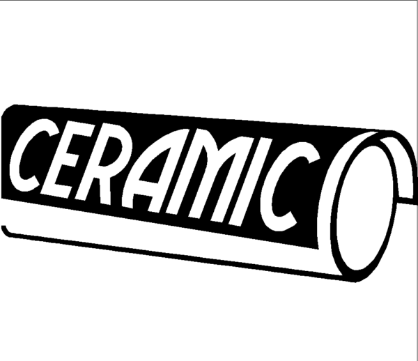 Ceramic roll animated black and white graphic